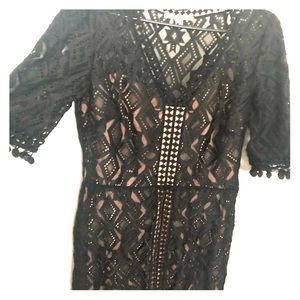 Gianni Bini Black & nude dress